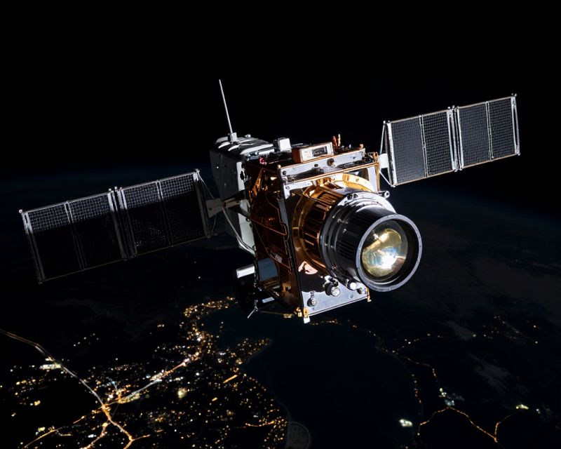 Earth Observation Satellite in Orbit