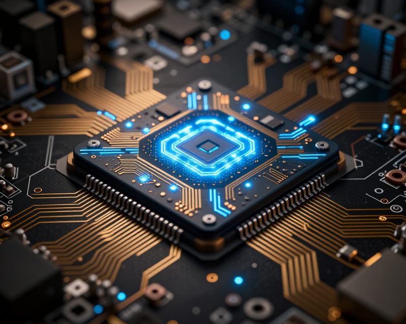 High-tech Semiconductor and AI Concept