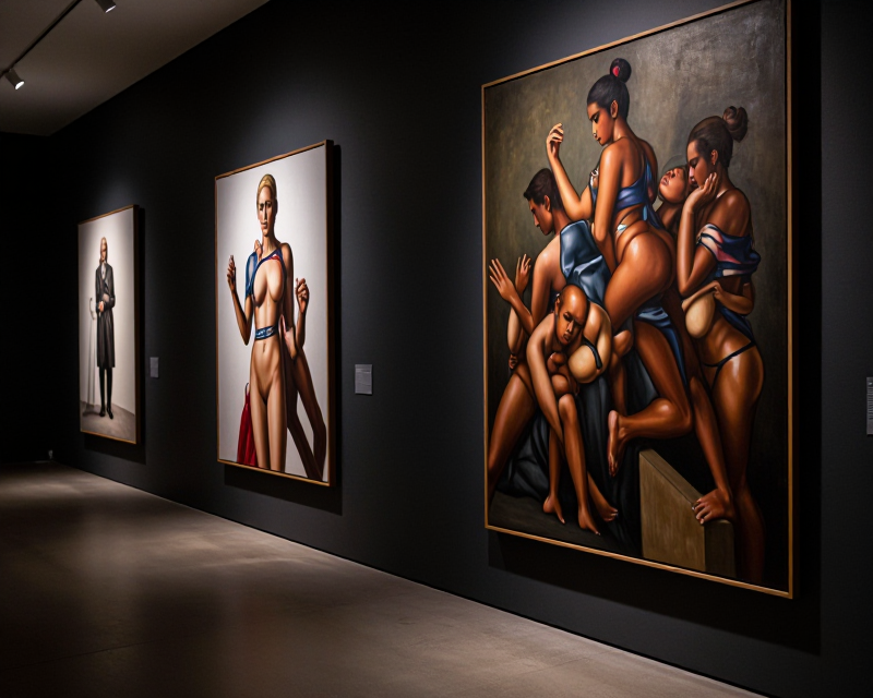 Cinematic Art Gallery Atmosphere