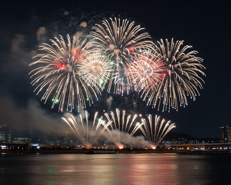 Fireworks over Han River