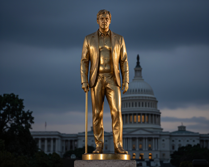 Golden Trophy Statue in D.C.