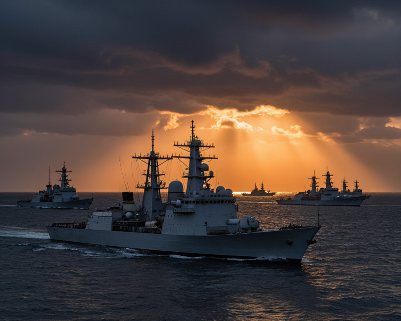 Cinematic view of the Strait of Hormuz