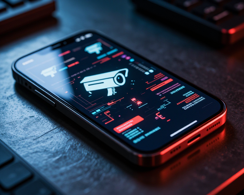 Spyware Surveillance Concept